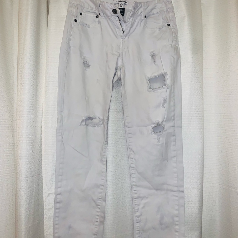 Tribal Jeans Distressed Boyfriend Jeans